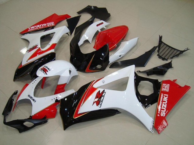 White Red Black 2007-2008 Suzuki GSXR 1000 Motorcycle Fairings White Red Black 2007-2008 Suzuki GSXR 1000 Motorcycle Fairings