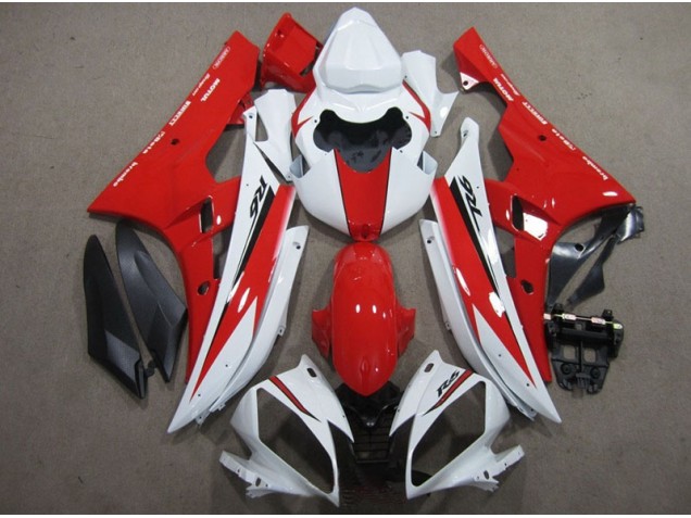White Red Black Decal 2006-2007 Yamaha YZF R6 Motorcycle Fairings White Red Black Decal 2006-2007 Yamaha YZF R6 Motorcycle Fairings