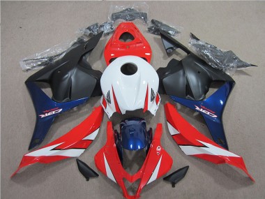 White Red Blue 2009-2012 Honda CBR600RR Motorcycle Fairings