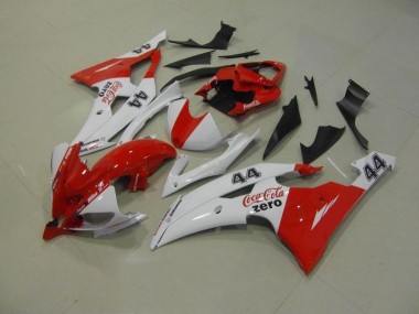 White Red Coca Cola Zero 44 2008-2016 Yamaha YZF R6 Motorcycle Fairings