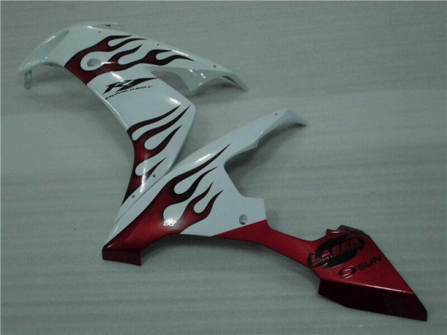 White Red Flame 2004-2006 Yamaha YZF R1 Motorcycle Fairings White Red Flame 2004-2006 Yamaha YZF R1 Motorcycle Fairings