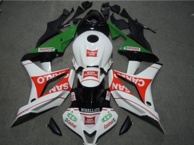 White Red MORELLATO San Carlo 2007-2008 Honda CBR600RR Motorcycle Fairings