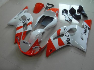 White Red Marlboro 1998-2002 Yamaha YZF R6 Motorcycle Fairings