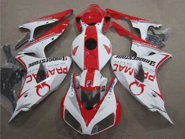 White Red PRAMAC 2006-2007 Honda CBR1000RR Motorcycle Fairings