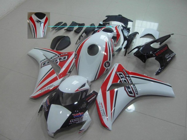 White Red Rsd 2008-2011 Honda CBR1000RR Motorcycle Fairings White Red Rsd 2008-2011 Honda CBR1000RR Motorcycle Fairings