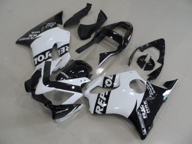 White Repsol 2001-2003 Honda CBR600 F4i Motorcycle Fairings