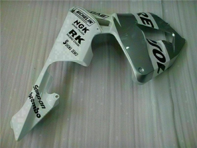 White Repsol 2005-2006 Honda CBR600RR Motorcycle Fairing White Repsol 2005-2006 Honda CBR600RR Motorcycle Fairing