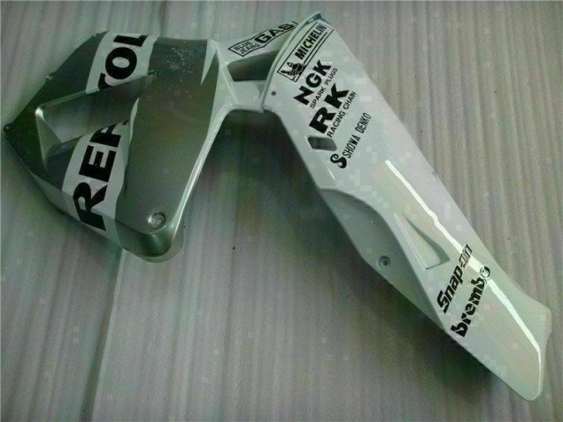 White Repsol 2005-2006 Honda CBR600RR Motorcycle Fairing White Repsol 2005-2006 Honda CBR600RR Motorcycle Fairing