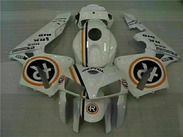 White Repsol 2005-2006 Honda CBR600RR Motorcycle Fairings White Repsol 2005-2006 Honda CBR600RR Motorcycle Fairings