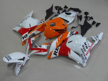 White Repsol 2009-2012 Honda CBR600RR Motorcycle Fairings