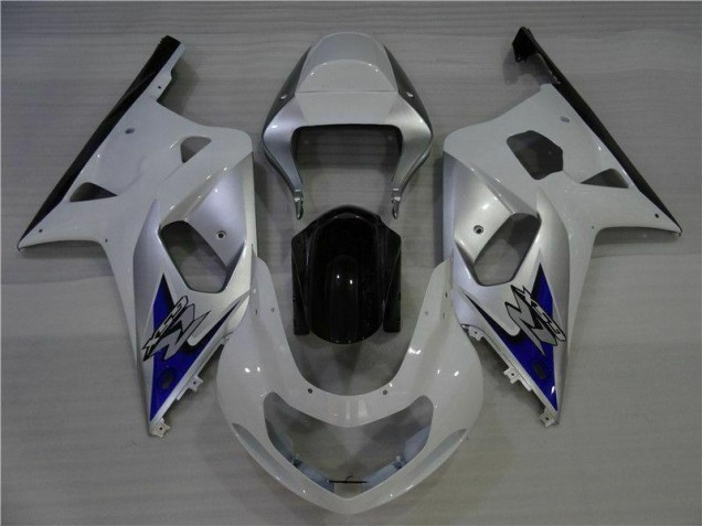 White Silver 2001-2003 Suzuki GSXR 600/750 Motorcycle Fairings White Silver 2001-2003 Suzuki GSXR 600/750 Motorcycle Fairings