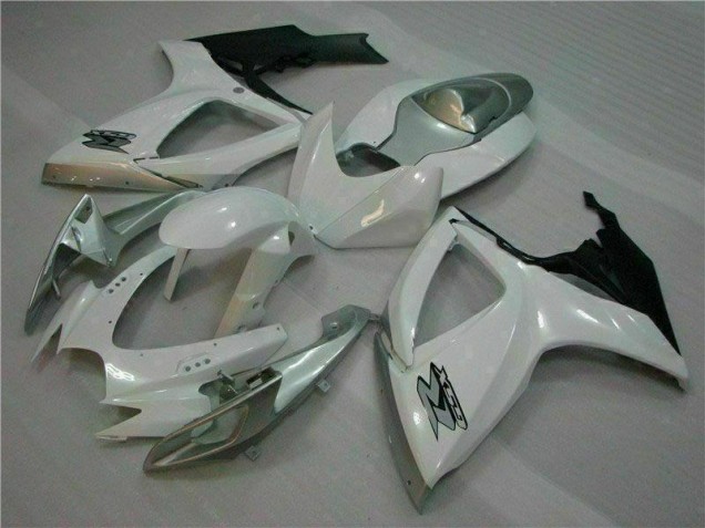 White Silver 2006-2007 Suzuki GSXR 600/750 Motorcycle Bodywork White Silver 2006-2007 Suzuki GSXR 600/750 Motorcycle Bodywork