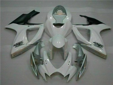 White Silver 2006-2007 Suzuki GSXR 600/750 Motorcycle Bodywork