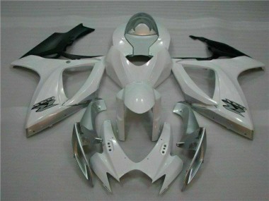 White Silver 2006-2007 Suzuki GSXR 600/750 Motorcycle Fairings