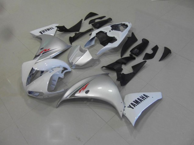 White Silver 2009-2011 Yamaha YZF R1 Motorcycle Fairings White Silver 2009-2011 Yamaha YZF R1 Motorcycle Fairings