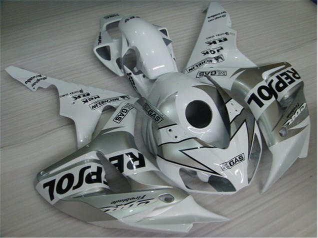 White Silver Black Repsol 2004-2005 Honda CBR1000RR Motorcycle Fairings White Silver Black Repsol 2004-2005 Honda CBR1000RR Motorcycle Fairings