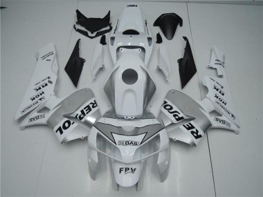 White Silver Black Repsol 2005-2006 Honda CBR600RR Motorcycle Fairings