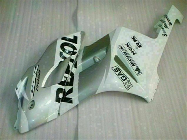 White Silver Repsol 2004-2005 Honda CBR1000RR Motorcycle Fairings White Silver Repsol 2004-2005 Honda CBR1000RR Motorcycle Fairings