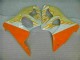 White Yellow Flame 2000-2002 Kawasaki ZX6R Motorcycle Fairings