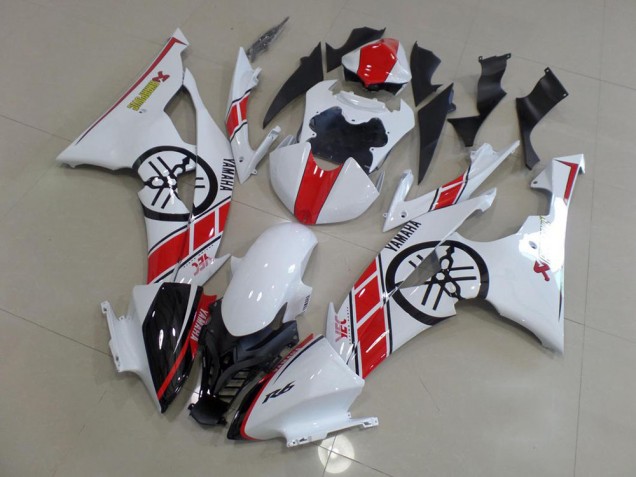 White with Big Yamaha Logo 2008-2016 Yamaha YZF R6 Motorcycle Fairings White with Big Yamaha Logo 2008-2016 Yamaha YZF R6 Motorcycle Fairings