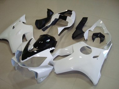 White with Black Stripe 2001-2003 Honda CBR600 F4i Motorcycle Fairings