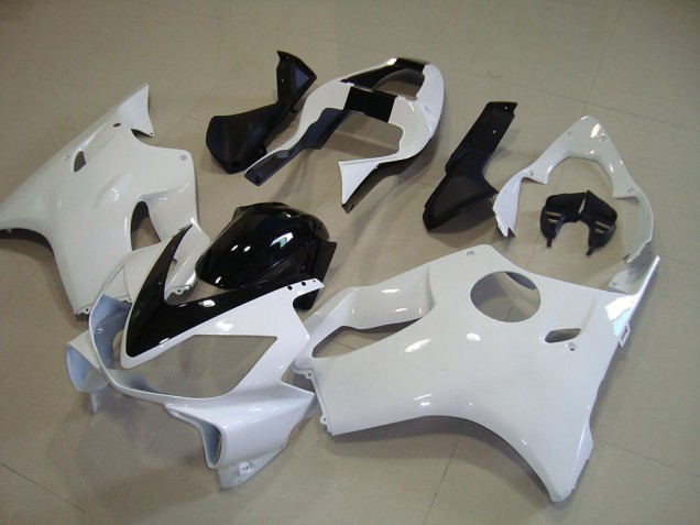 White with Black Stripe 2001-2003 Honda CBR600 F4i Motorcycle Fairings White with Black Stripe 2001-2003 Honda CBR600 F4i Motorcycle Fairings