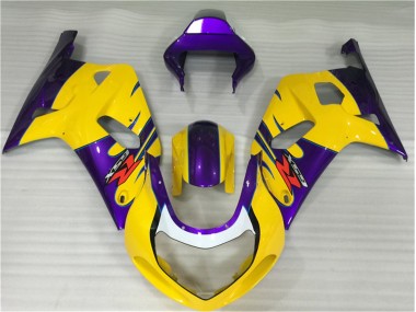 Yellow 2001-2003 Suzuki GSXR 600/750 Motorcycle Fairing