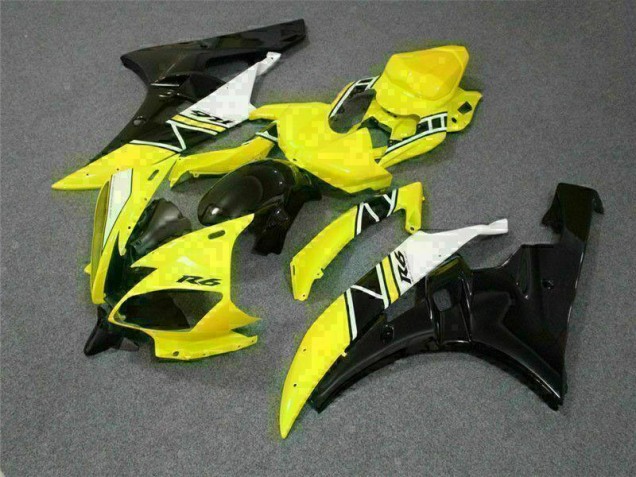 Yellow 2006-2007 Yamaha YZF R6 Motorcycle Fairing Kits & Plastic Yellow 2006-2007 Yamaha YZF R6 Motorcycle Fairing Kits & Plastic