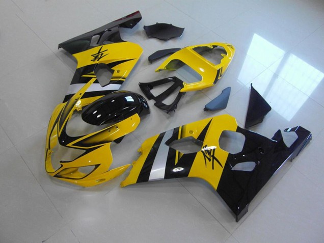 Yellow Black 2004-2005 Suzuki GSXR 750 Motorcycle Fairings Yellow Black 2004-2005 Suzuki GSXR 750 Motorcycle Fairings