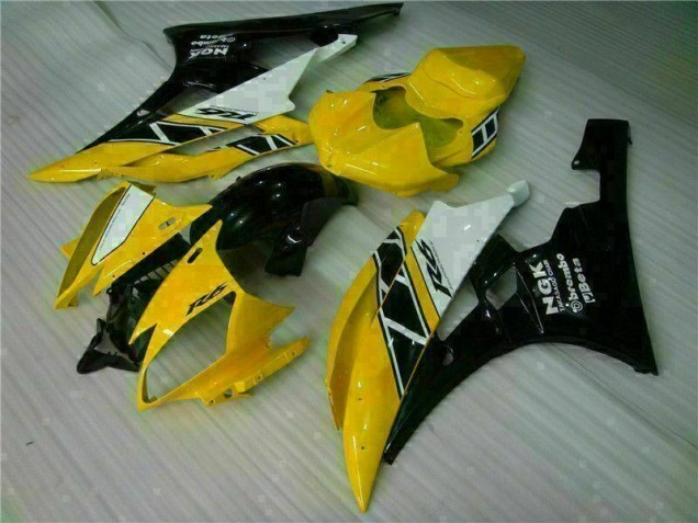 Yellow Black 2006-2007 Yamaha YZF R6 Motorcycle Fairing Yellow Black 2006-2007 Yamaha YZF R6 Motorcycle Fairing