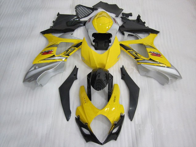 Yellow Black 2007-2008 Suzuki GSXR 1000 Motorcycle Fairing Yellow Black 2007-2008 Suzuki GSXR 1000 Motorcycle Fairing