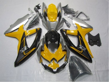Yellow Black 2007-2008 Suzuki GSXR 1000 Motorcycle Fairings