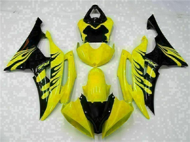 Yellow Black 2008-2016 Yamaha YZF R6 Motorcycle Fairing Yellow Black 2008-2016 Yamaha YZF R6 Motorcycle Fairing
