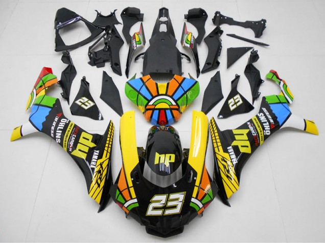 Yellow Black 23 2015-2019 Yamaha YZF R1 Motorcycle Fairings Yellow Black 23 2015-2019 Yamaha YZF R1 Motorcycle Fairings