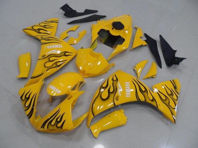 Yellow Black Flame 2009-2011 Yamaha YZF R1 Motorcycle Fairings Yellow Black Flame 2009-2011 Yamaha YZF R1 Motorcycle Fairings