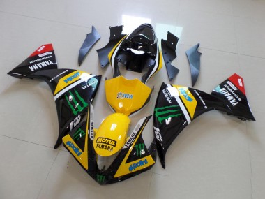 Yellow Black Monster 2012-2014 Yamaha YZF R1 Motorcycle Fairing