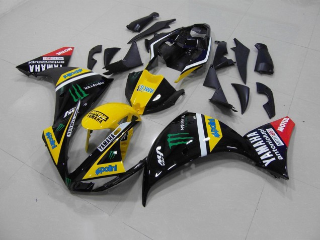 Yellow Black Monster 2012-2014 Yamaha YZF R1 Motorcycle Fairings Yellow Black Monster 2012-2014 Yamaha YZF R1 Motorcycle Fairings