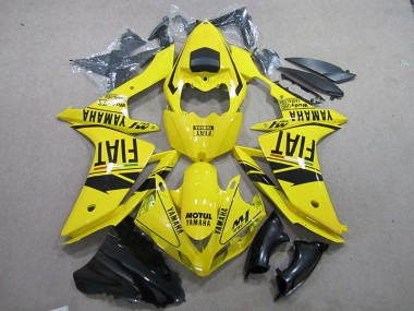 Yellow Black Motul Fiat 2007-2008 Yamaha YZF R1 Motorcycle Fairings