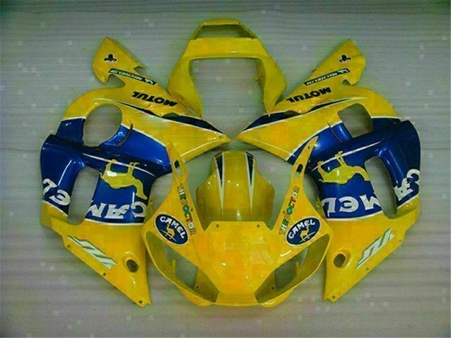Yellow Blue 1998-2002 Yamaha YZF R6 Motorcycle Bodywork Yellow Blue 1998-2002 Yamaha YZF R6 Motorcycle Bodywork