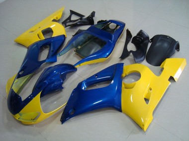Yellow Blue 1998-2002 Yamaha YZF R6 Motorcycle Fairing
