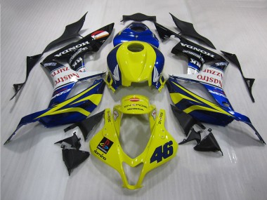 Yellow Blue 46 2007-2008 Honda CBR600RR Motorcycle Fairings