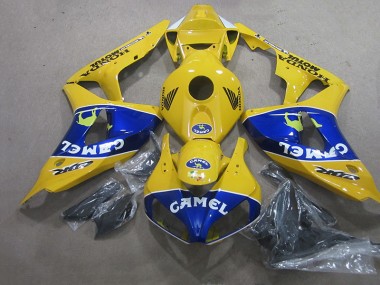 Yellow Blue Camel 2006-2007 Honda CBR1000RR Motorcycle Fairings