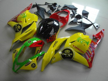 Yellow Corona Extra 2009-2012 Honda CBR600RR Motorcycle Fairings
