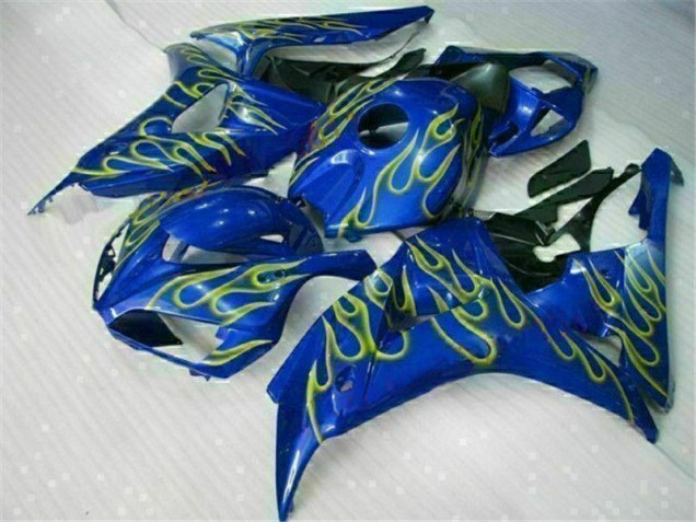 Yellow Flame Blue 2006-2007 Honda CBR1000RR Motorcycle Fairings Yellow Flame Blue 2006-2007 Honda CBR1000RR Motorcycle Fairings