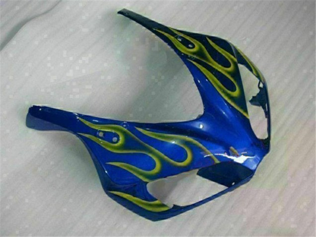 Yellow Flame Blue 2006-2007 Honda CBR1000RR Motorcycle Fairings Yellow Flame Blue 2006-2007 Honda CBR1000RR Motorcycle Fairings