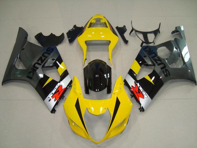 Yellow Grey 2003-2004 Suzuki GSXR 1000 Motorcycle Fairings Yellow Grey 2003-2004 Suzuki GSXR 1000 Motorcycle Fairings