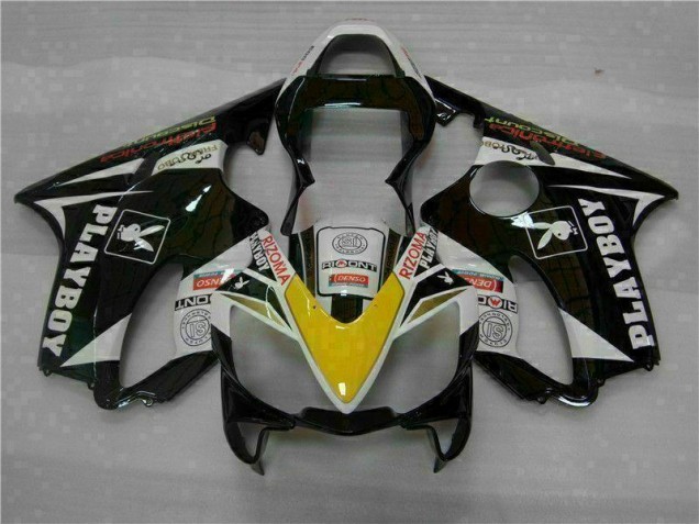Yellow Silver Black Playboy 2001-2003 Honda CBR600 F4i Motorcycle Fairings Yellow Silver Black Playboy 2001-2003 Honda CBR600 F4i Motorcycle Fairings