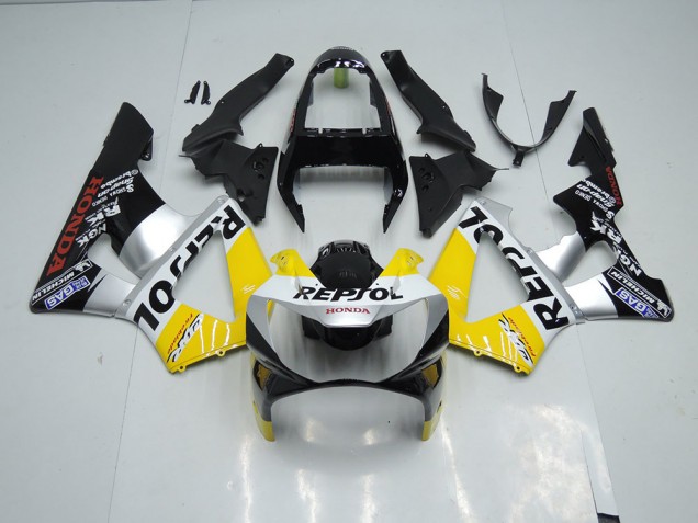 Yellow Silver Black Repsol 2000-2001 Honda CBR900RR 929 Motorcycle Fairings Yellow Silver Black Repsol 2000-2001 Honda CBR900RR 929 Motorcycle Fairings