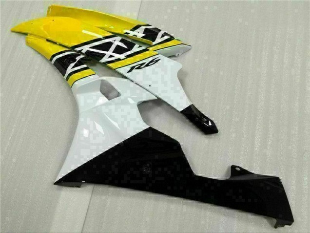 Yellow White Black 2006-2007 Yamaha YZF R6 Motorcycle Fairing Yellow White Black 2006-2007 Yamaha YZF R6 Motorcycle Fairing