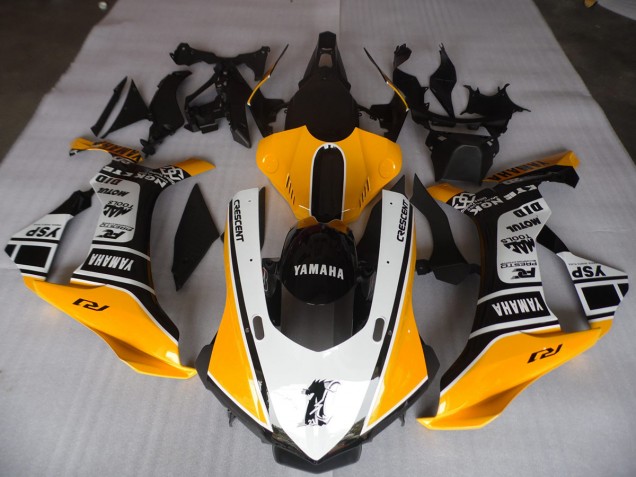 Yellow White Black 2015-2019 Yamaha YZF R1 Motorcycle Fairings Yellow White Black 2015-2019 Yamaha YZF R1 Motorcycle Fairings
